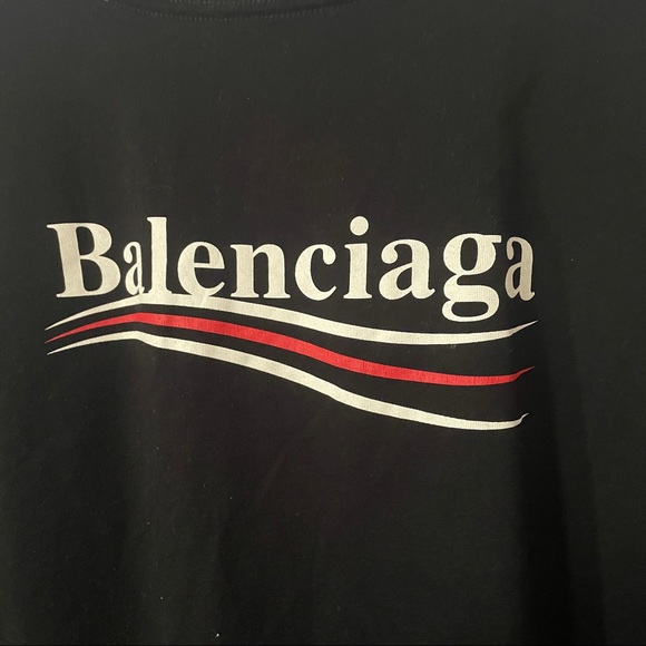 balenciaga election black oversized t shirt size M